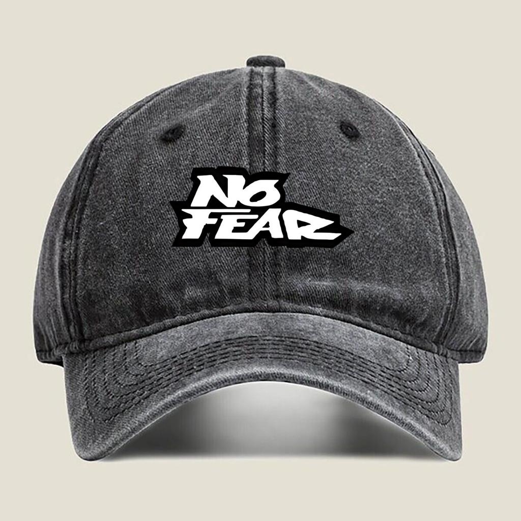 No Fear Bold Text Fashion Washed Baseball Cap Outdoor For Womens Unisex FeUnisex Beach Dad Hat Hip Hop