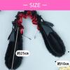 Uccellino Bunny Ear Loose Cosplay Headpiece with Ribbon Gothic Lolita Hair Accessory x Headband, Ears, Lace, (Black White)