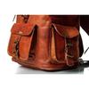 Bag Men's Vintage Genuine Leather Rucksack Laptop Backpack Brown Travel New Real