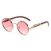 Retro Double-Beam Leopard Head Round Sunglasses for Men & Women - Trendy & Stylish