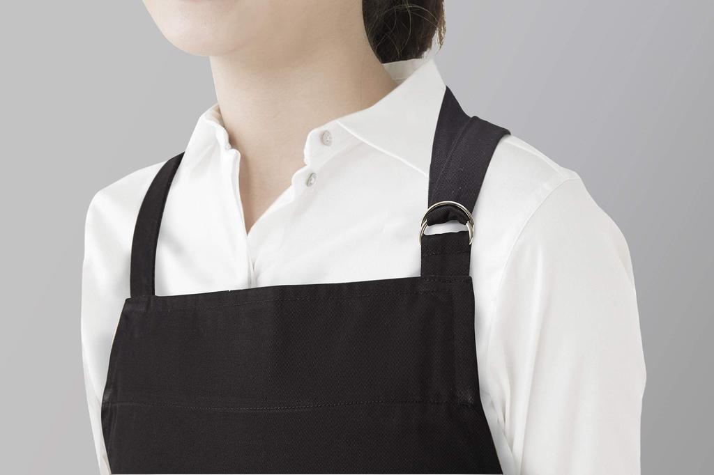 KOEI Made in Japan Neck Bib Length Water Thick and Heat KE90 Apron, 90cm, Repellent, Antistatic, Resistant, Unisex, (Black)