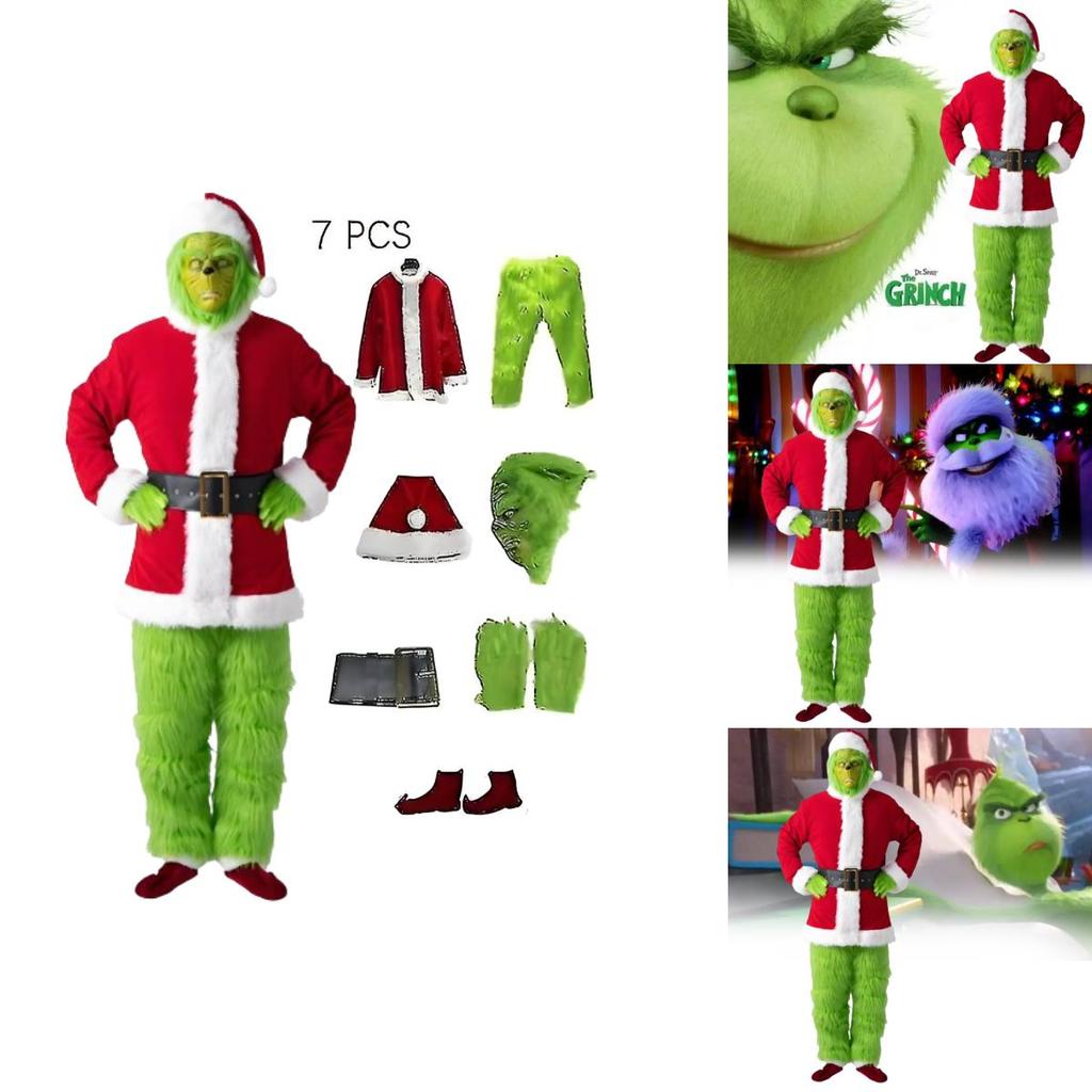 The Grinch Costume Set With Plush For Holiday Celebrations
