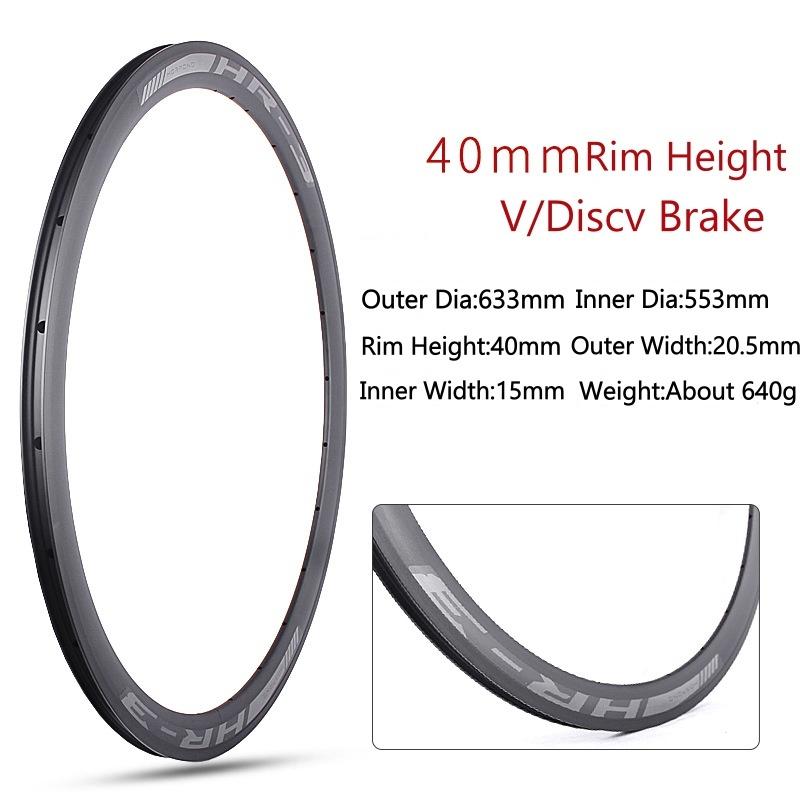 1 stk/2 stk 700C Landevejs Cykel Carbon Fælg V/Skivebremse Dobbeltlag 27/30/40/50MM 20/24/28/32 Huller Landevejs Cykel Fælge FV Kan Tilpasses