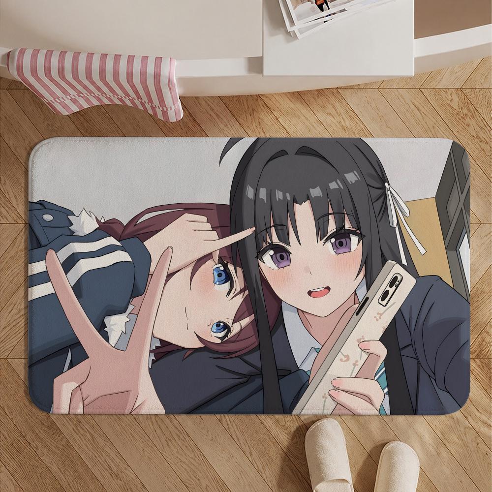 Anime-girls Band cryS Floor Mat Soft Non-Slip Bath Mat, Bedside Carpet, Absorbent Doormat for Home