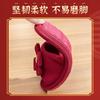 A pair of red wedding slippers autumn and winter light luxury newlyweds festive wedding bride dowry slippers groom