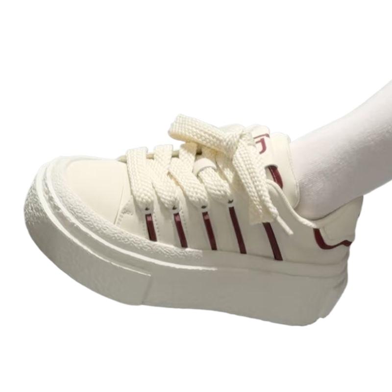 Fashion 2025 New Mixed Colors Women's Vulcanize Shoes Platform Outdoor Hot Sale Lace Up Women Sneakers Versatile Ladies Casual Shoes