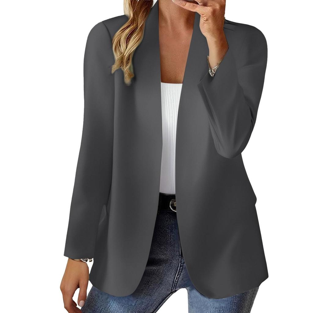 Women's  Fashion  Long Sleeve Open Front  Business Casual Cardigan, Fashion Jacket,