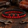 Noter Stylish Handmade 2Pcs Men Bracelet Set 6mm Stone Beads Positive Energy Healing Braslet Leisure Versatile Accessories Homme