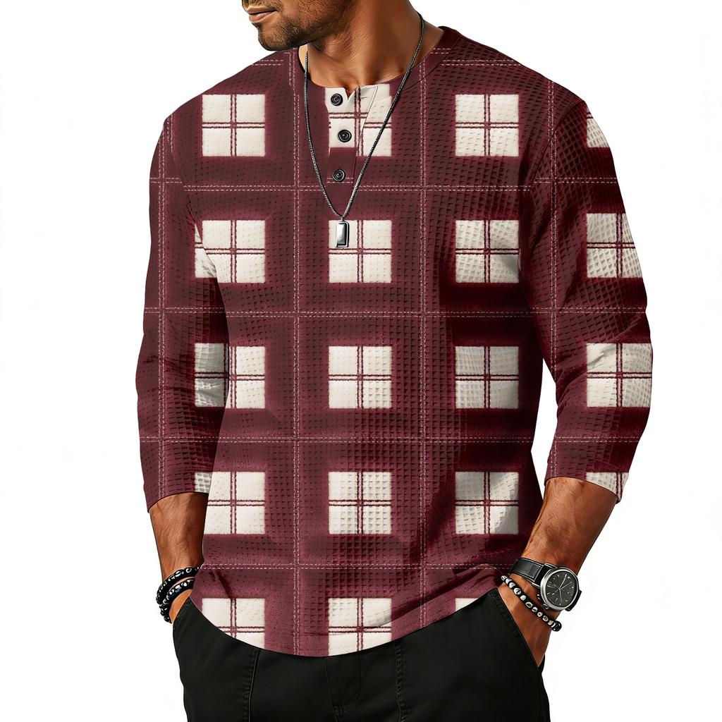 Herrtopp med raglanärm och trekvartsärm