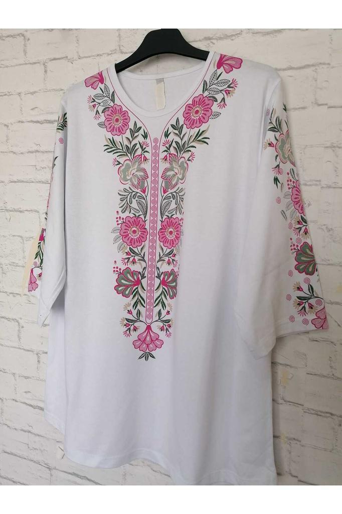 Damen-Bluse in großen Größen, perfekt für den Sommer, komplett aus Baumwolle, gekämmte Baumwolle, bequeme Bluse