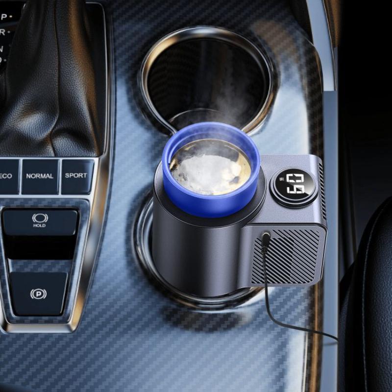 2-in-1 Electric Cooling Heating Cup Beverage Coffee Mug Warmer Cooler Mini Smart Car Refrigerator for Milk Drinks Thermos Cup