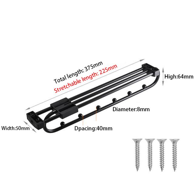 Upgrade Top Loading Adjustable Clothes Rails Wardrobe Pull Out Retractable Cabinet Clothes Hanger Closet Rod Organizer Rack
