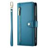 iPhone 16 Pro Max Flip Case, Wallet Zipper Pocket, Blue