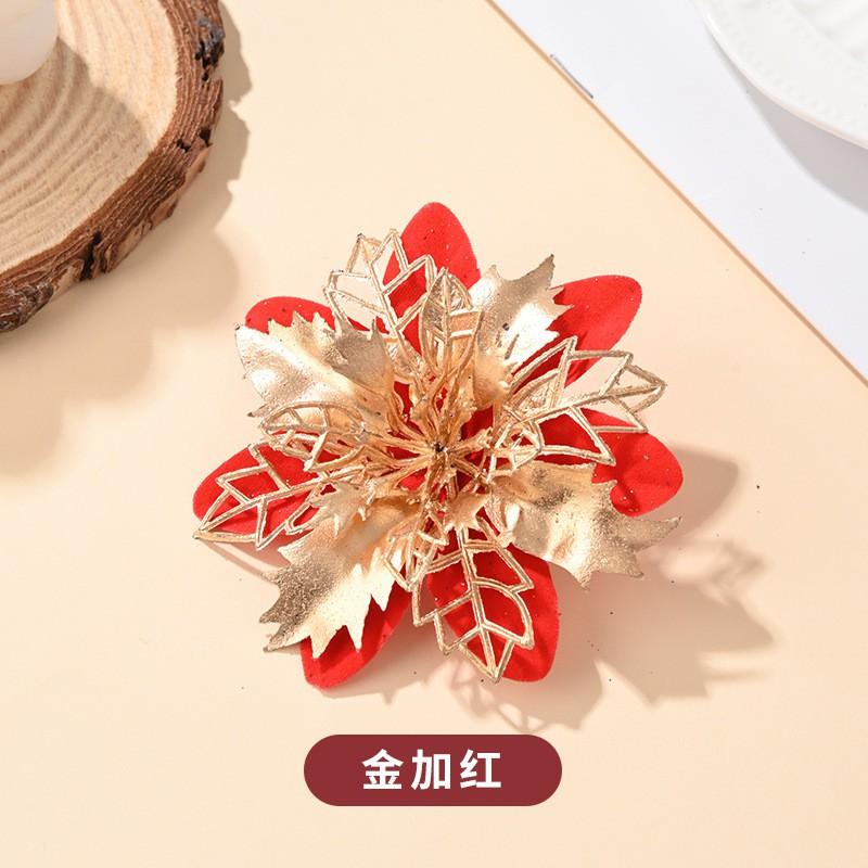 Plastic Christmas Flower Decorations Tree Ornamentation Festive Holiday Party Home Xmas Decoration Supplies
