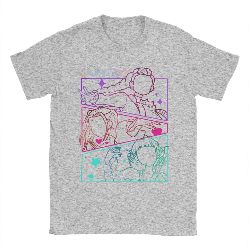 Unisex Koszulka Unisex K–Pop Demon Hunters huntrix T-shirty Moda Letnia Koszulka Streetwear Casual Czysta Bawełna Topy Pomysł na Prezent