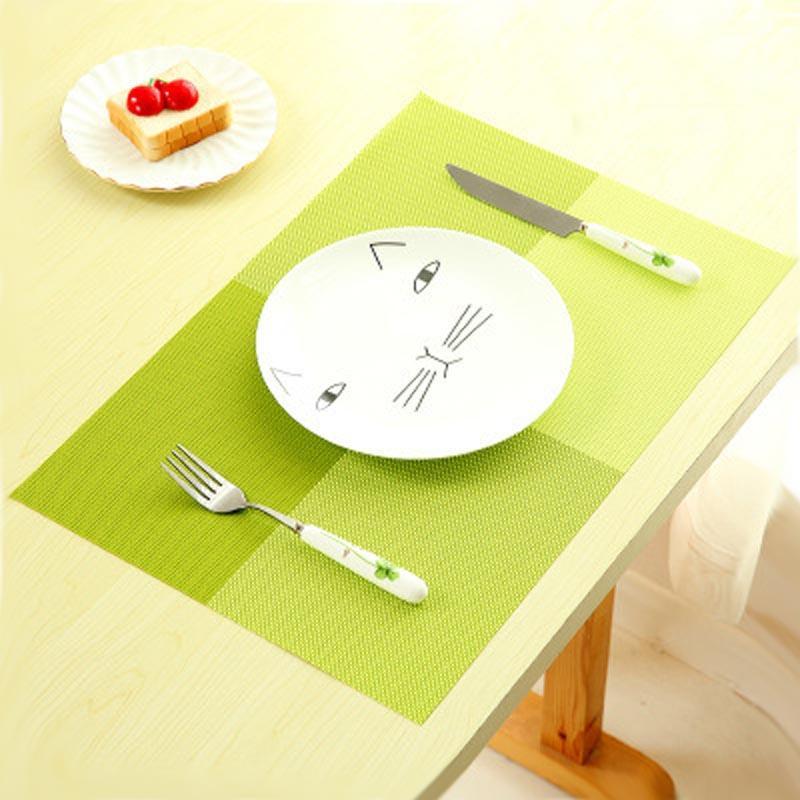 Place Mat PVC Placemats for Dining Table Mat Non-slip Placemat Set In Kitchen Accessories Cup Coaster Wine Pad Kitchen Tool