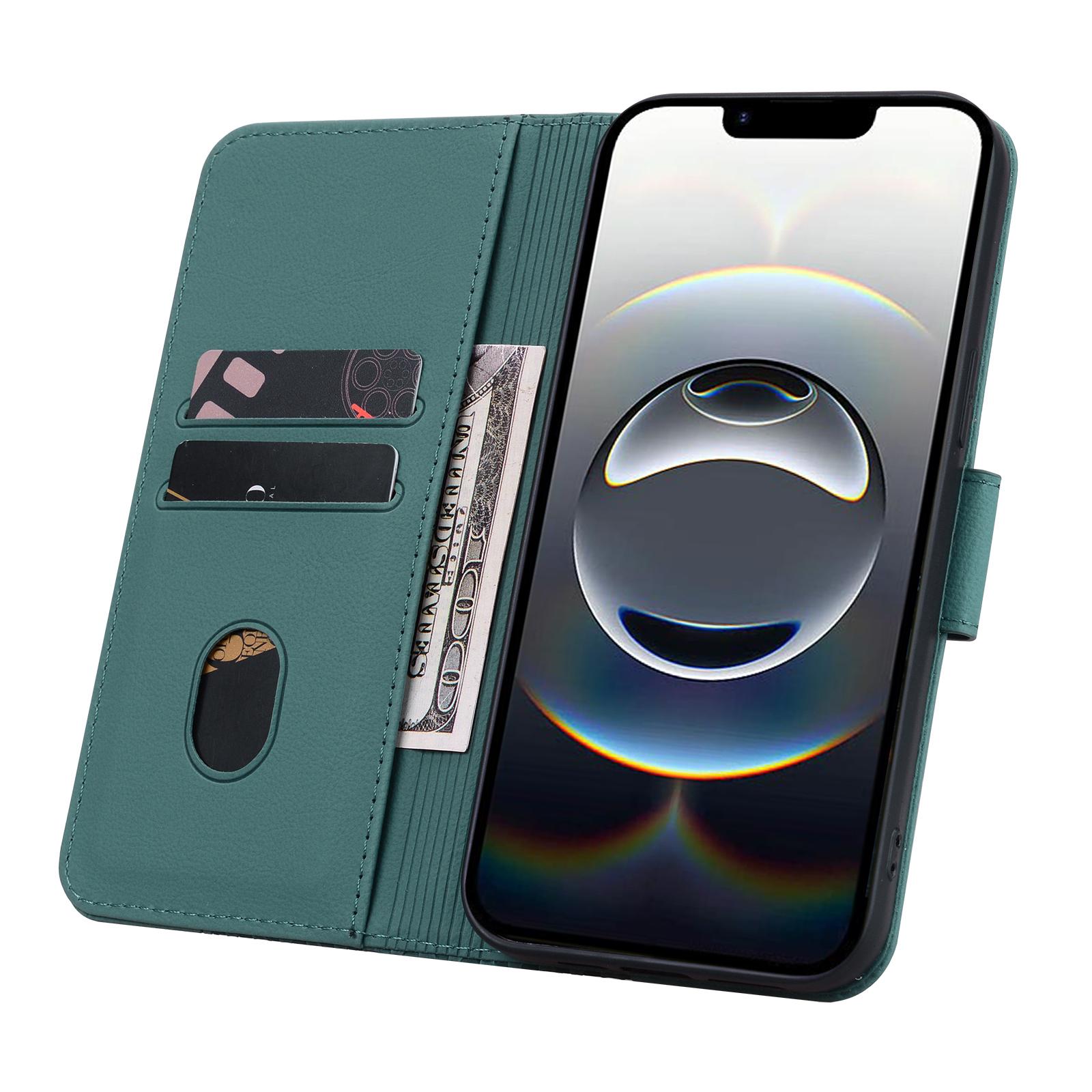 

For iPhone 16e Case Rhombus Pattern Leather Wallet Phone Cover Red