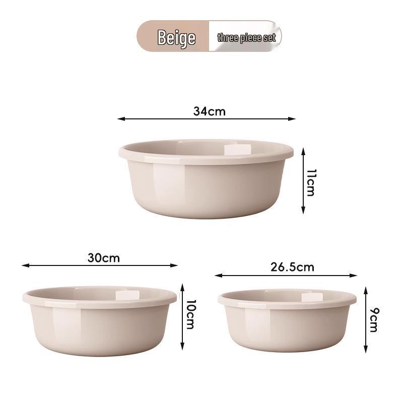 Large Durable Multi-Purpose Plastic Wash Basin for Dorms and Babies