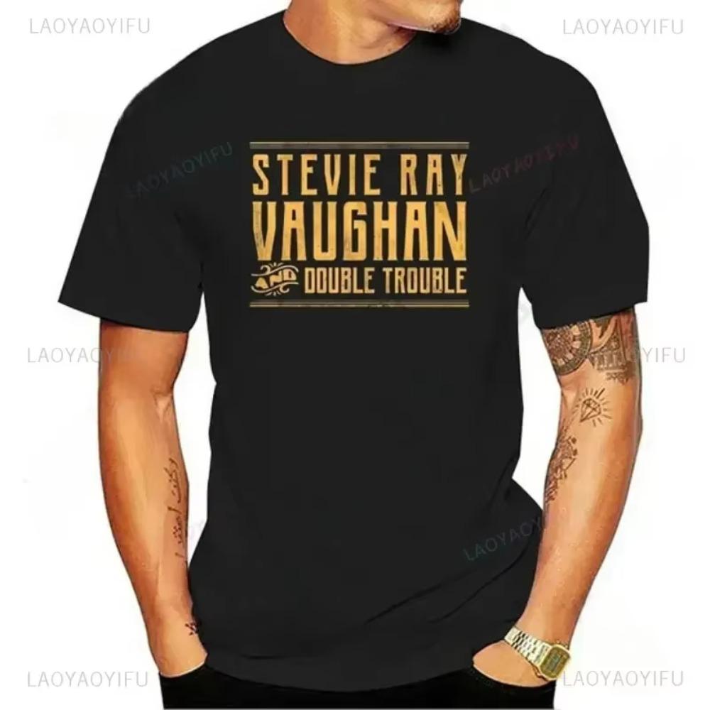 Man Woman Tee Stevie Ray Vaughan Guitar Blues Roc SRV Unisex O-neck Fashion Graphic T Shirts Men Streetwear Clothing