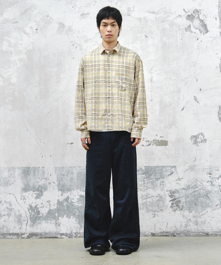 INTEMPOMOOD Track Washed Cotton Wide Pants_Navy