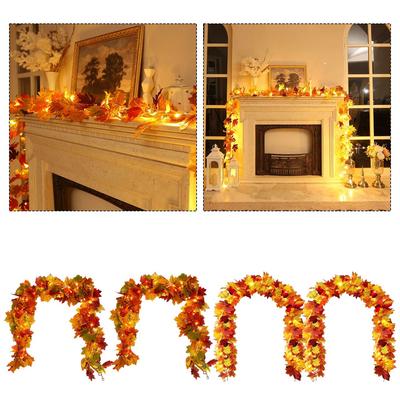 Lively Silk Flower Garland Set for Fall Events Each Piece Measures 1 75m Long