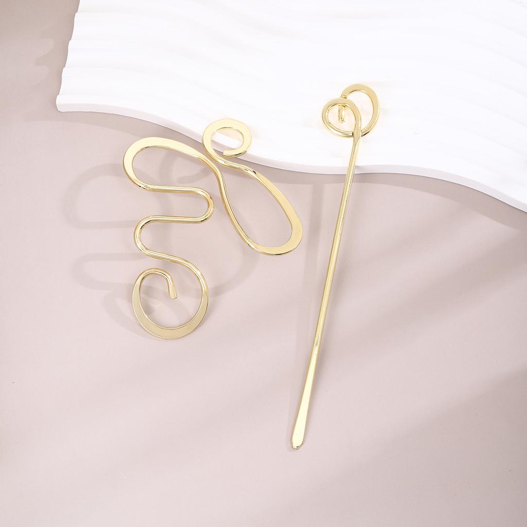 Metal Music Symbols Irregularly Curved Winding Hairpin Creative Personality Senior Sense of Fashion Hair Accessories Female