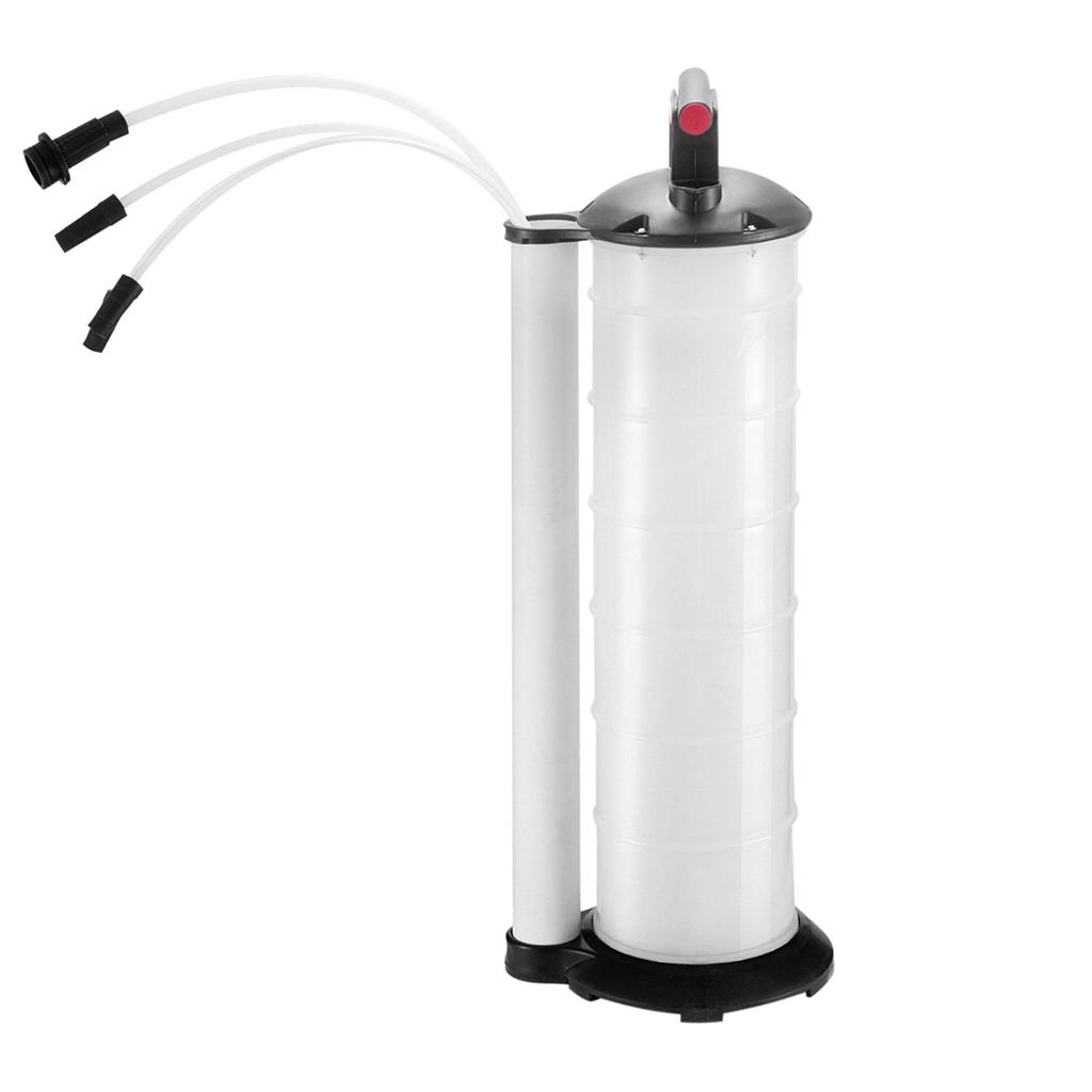 White Fluid Extractor Manual Hand Operated Oil Change Vacuum Pump 7L