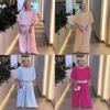 Satin Blouse And Wide Leg Pants Set With Sequin Embellishments For Casual Women