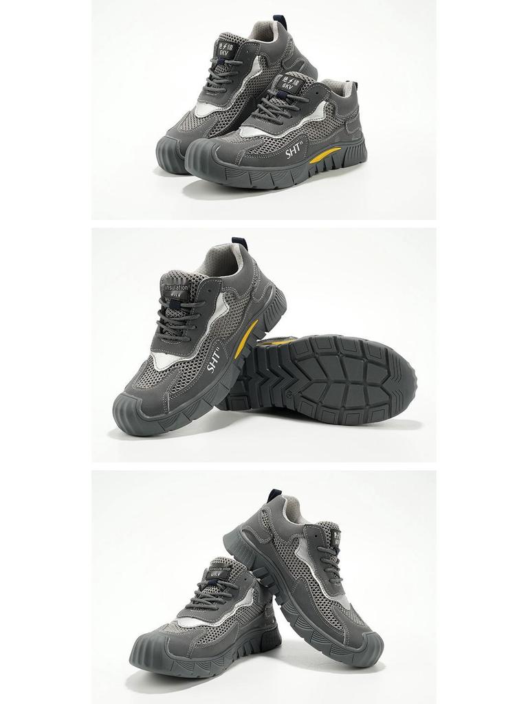 Lightweight Breathable Safety Shoes: Anti-Smash, Anti-Puncture, Anti-Slip, Anti-Odor. Ideal for Construction Sites with Soft Soles.