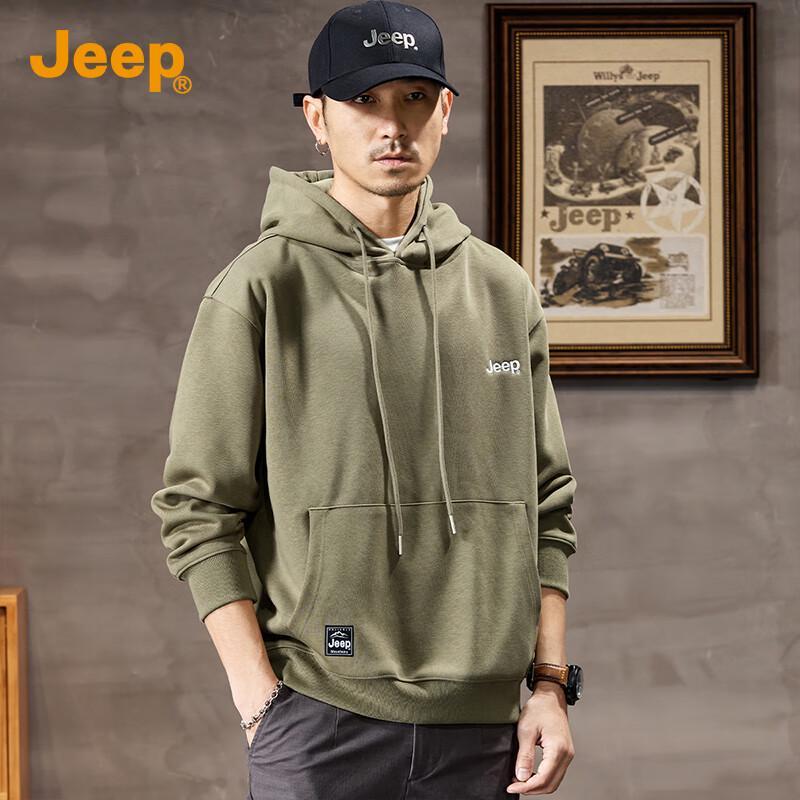 Jeep Men's Premium Embroidered Hooded Sweatshirt