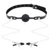 SM Training Props Silicone Mouth Ball Ball Gag Sexy Nipple Clamp Men and Women Bondage and Discipline Adult Sex Product