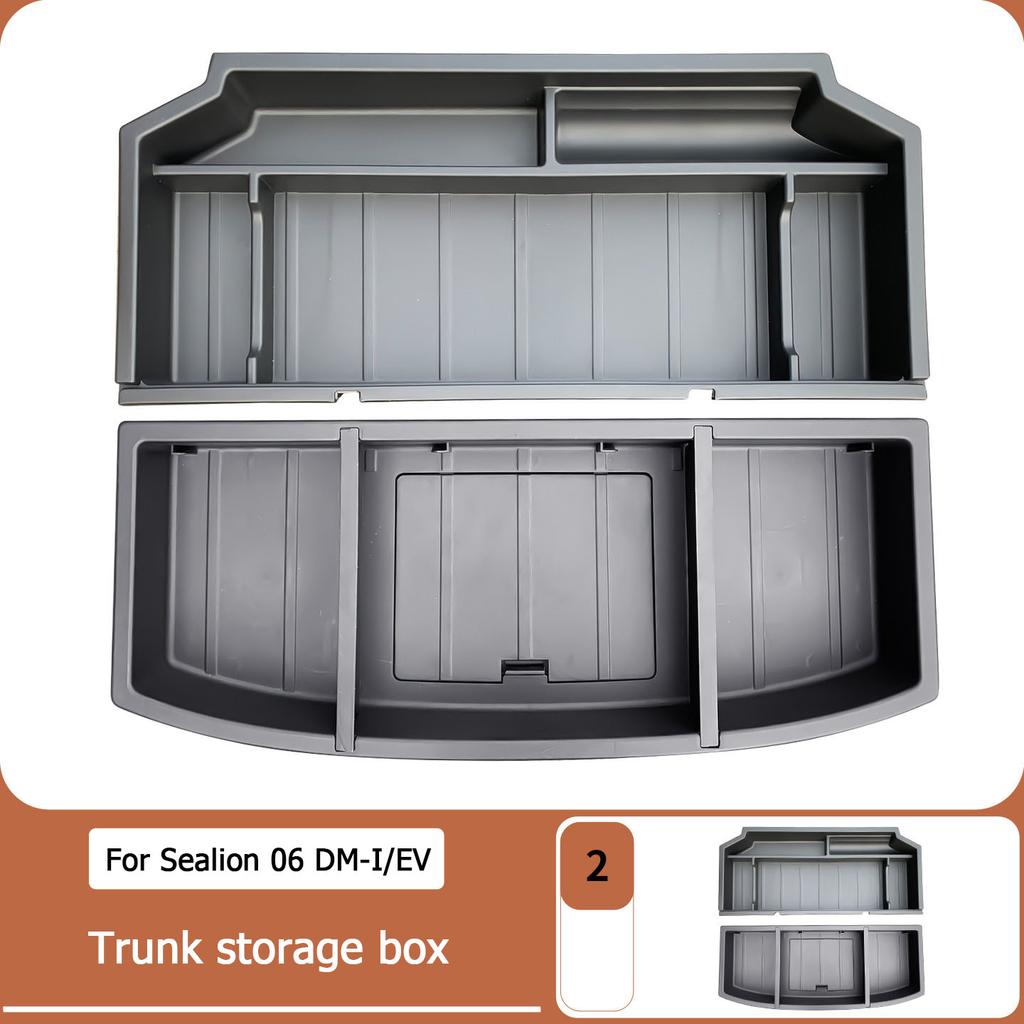 For BYD Sealion 06 EV/DMI Trunk Storage Box Multifunctional Waterproof Insert Cargo Rear Hatch Hidden Storage Box Secure Durable