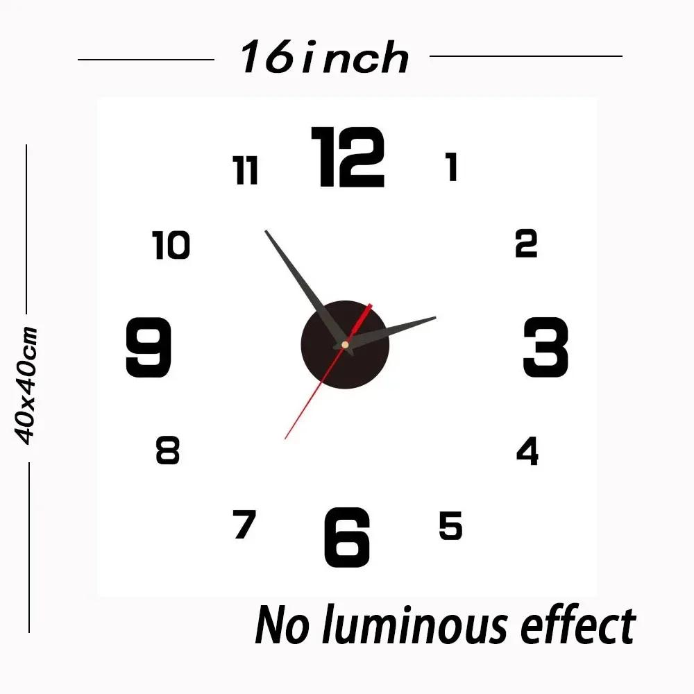 10 Inch Circular Minimalist and Fashionable Luminous Wall Clock Living Room Decoration Silent and Punch Free Wall Clock 3d
