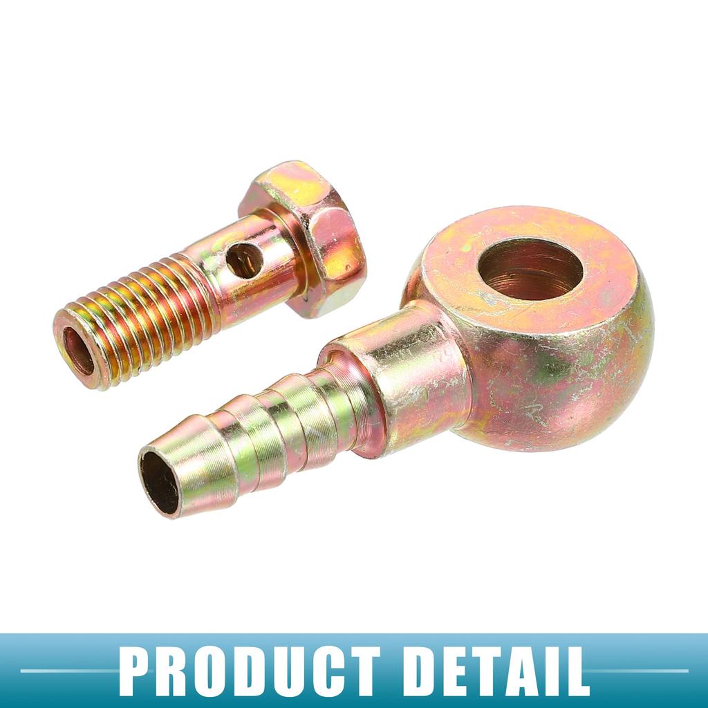 A ABSOPRO Banjo Bolt Banjo Hose Barb Bolt Fitting Brake Line Fitting Adapter Fitting