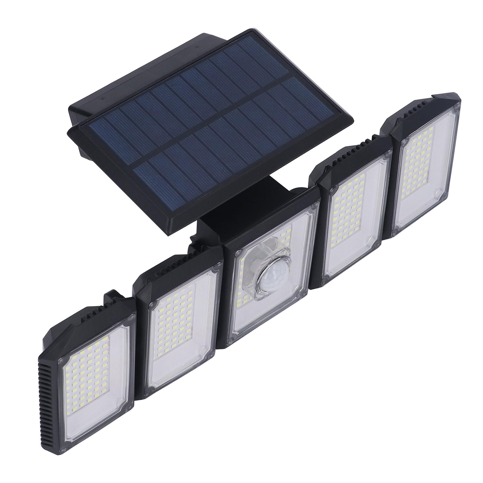 

Солнечный уличный светильник 5 головок IP65 водонепроницаемый инфракрасный индукционный 300 светодиодный настенный светильник для сада