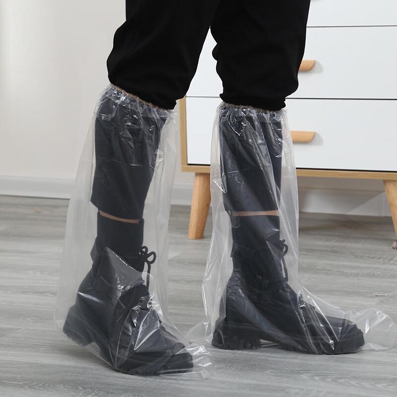 Disposable Waterproof PE Shoe and Boot Covers (10 Pairs)
