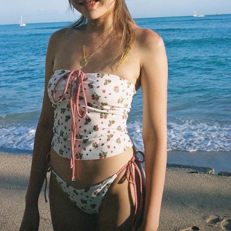 Europäische & Amerikanische Damen Sexy Split Bikini Bademode: Zweiteiliges Badeanzug-Set