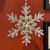 2pcs With Sequins Snowflake Hanging Ornaments Clear Christmas Tree Hanging Ornaments  New Year