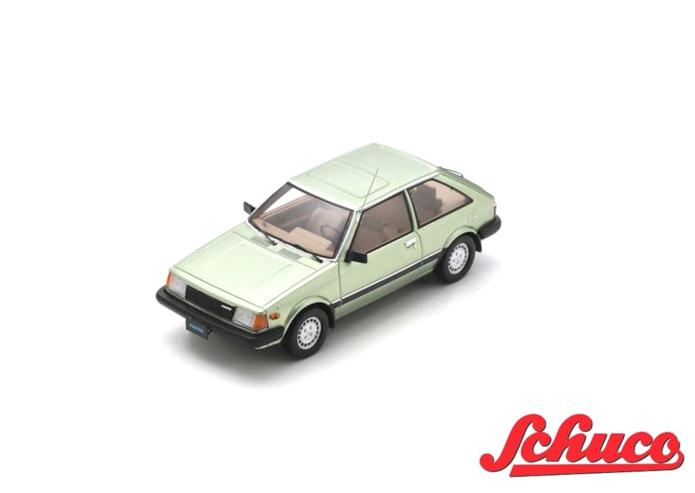 Schuco Mazda Familia 323 Metallic Green LHD Finished Model 1/43 1980-84