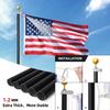25FT Aluminum Alloy Flag Poles Extra Thick Rustproof Flagpole Kit with 360° Rotating Rings Clip for Yard Residential Commercial
