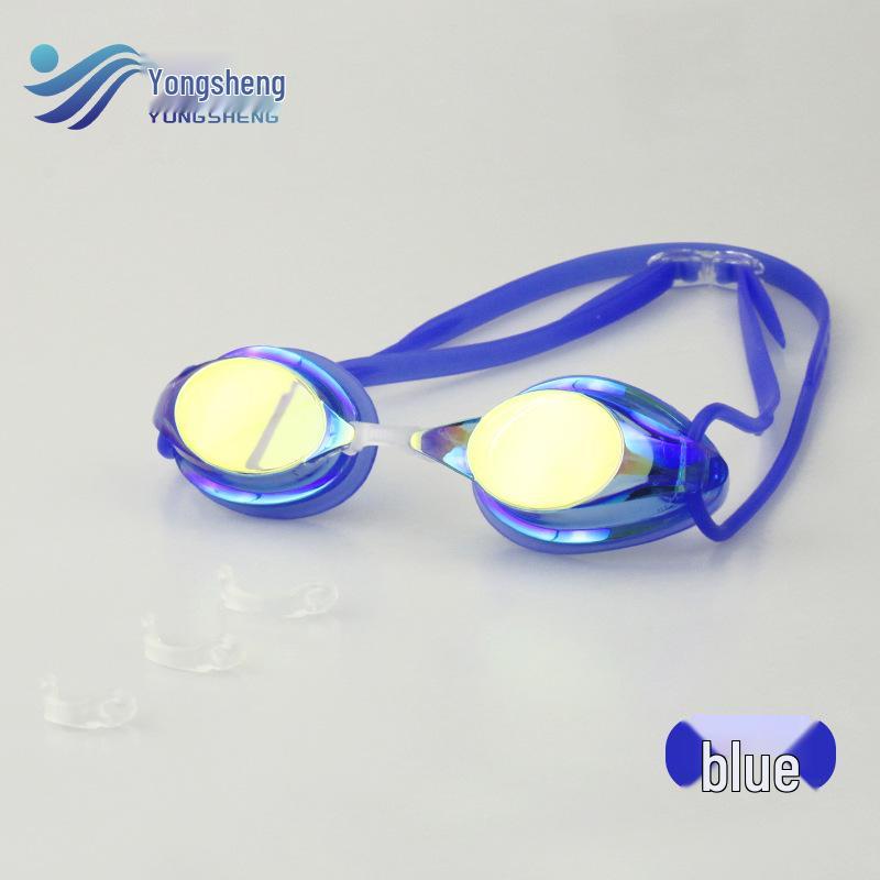 Colorful HD Electroplated Unisex Swimming Goggles - Waterproof, Anti-Fog, Small Frame, Comfortable for Diving and Training