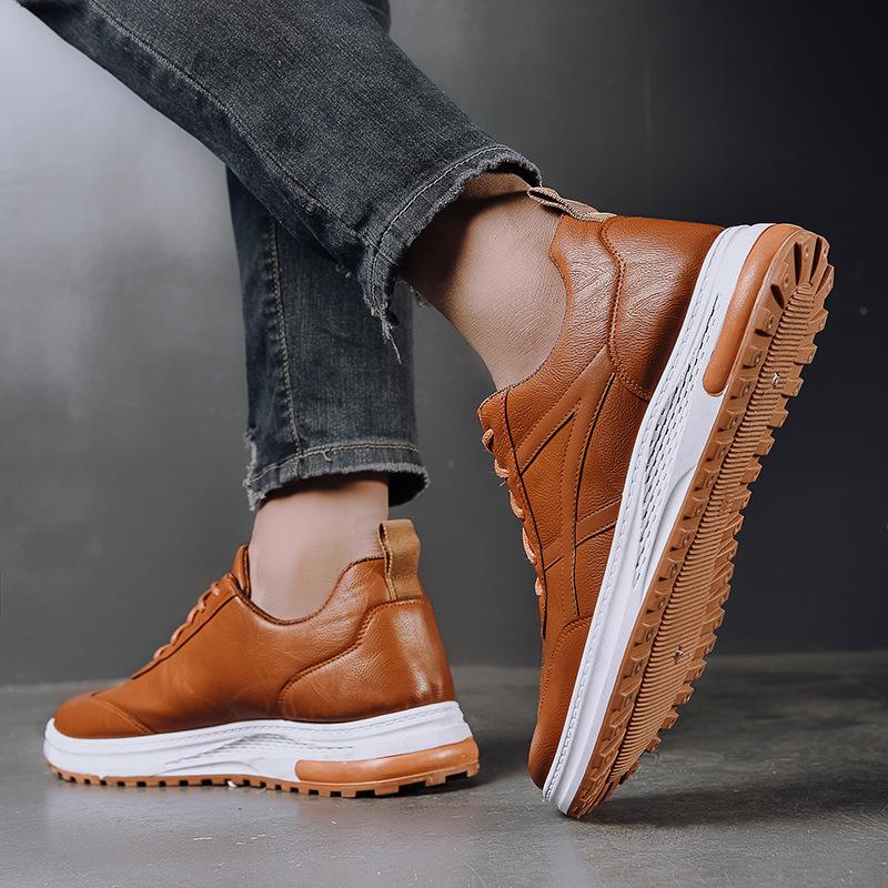 Men's Shoes  Spring and Winter New Men's Tooling Leather Shoes All-match Fashion Casual Sports Shoes Men