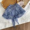 Triangle scarf scarf women's fashion decorative small scarf versatile silk scarf high-end floral headscarf summer women's pastoral headband
