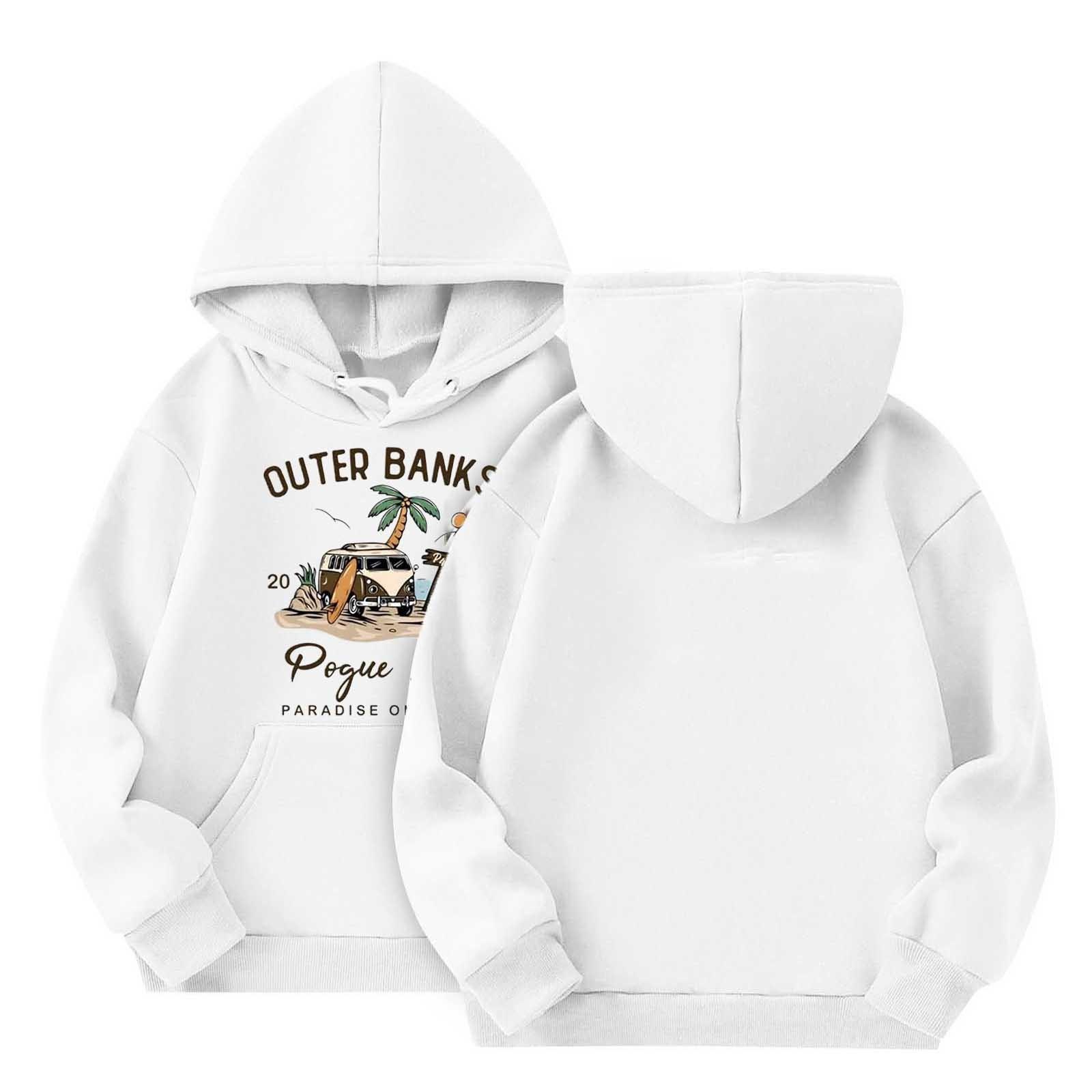 

Детская толстовка с капюшоном для мальчиков и девочек, модная толстовка с длинными рукавами и принтом 160 белый