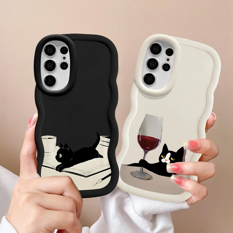 Cute Cat Case for Samsung Galaxy S20 FE S21 S25 S24 A25 A26 S23 Plus S22 Ultra Soft Phone Cover A24 A54 A35 A34 A55 A36