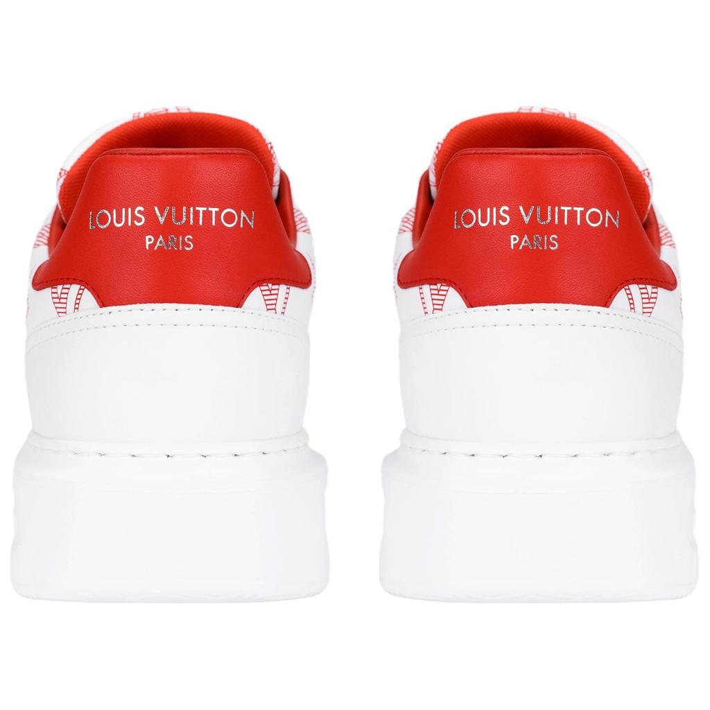 Louis Vuitton Beverly Hills Sneakers 'White Red Monogram' 1ABMCP
