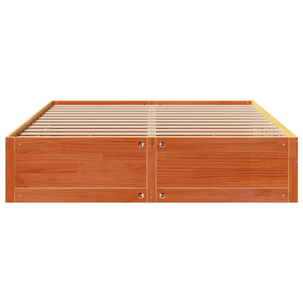 Solid Wood Bed without Mattress with Drawers Brown 180 x 200 cm