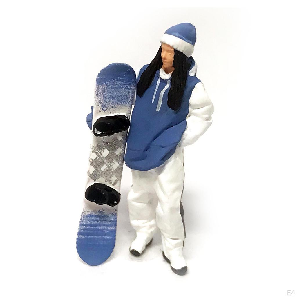 3 1/64 Mini Skiing Figure Table Scene Scenery Tiny Toys Scenario Accessories Supplies Children