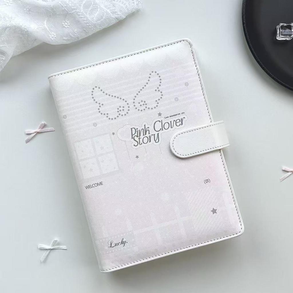 MINKYS PU-Leder Engelsflügel Niedlich A5 Kpop Fotokarten Sammelordner Idol Fotokartenbuch Idol Aufbewahrungsalbum Schreibwaren