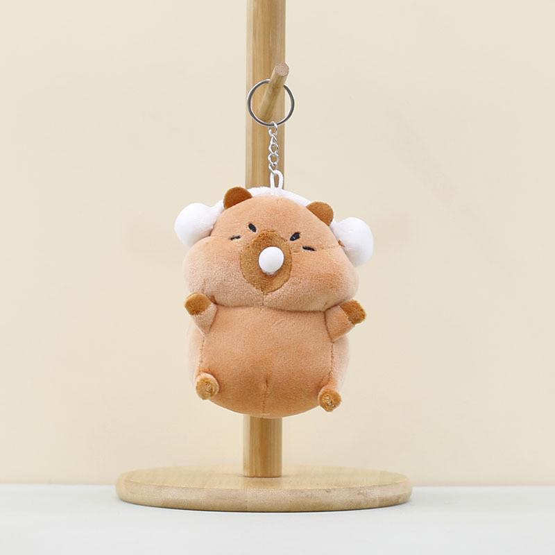 Adorable Soft Plush Water Capybara Keychain Cute Cartoon Stuffed Animal Toy